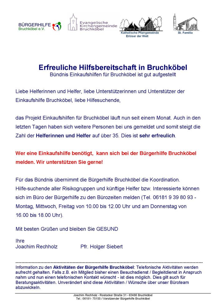 Einkaufshilfen für Bruchköbel